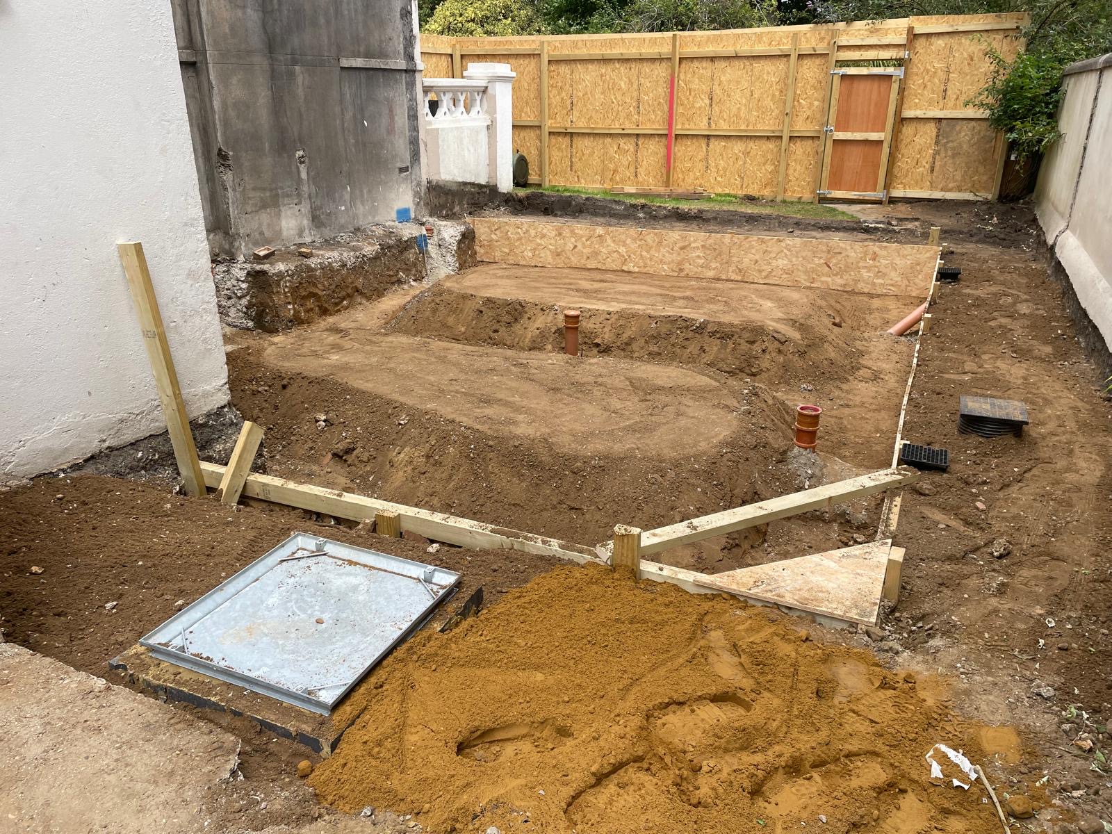 Excavation and groundworks preparation